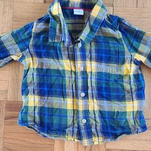 Baby gap 12 -18 months button down plaid shirt